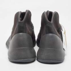 Pre Owned Yeezy x Adidas Black Mesh and Neoprene QNTM Onyx Sneakers Size 47 1/3