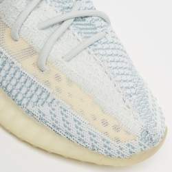 Yeezy x Adidas Light Blue Cotton Knit Boost 350 V2 Sneakers Size 43 1/3