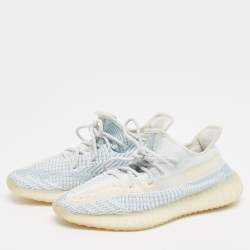 Pre Owned Yeezy x Adidas Light Blue Cotton Knit Boost 350 V2 Sneakers Size 43 1/3