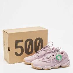 Pre Owned Yeezy x Adidas Purple Suede and Mesh 500 Soft Vision Sneakers Size 40 2/3
