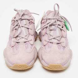 Pre Owned Yeezy x Adidas Purple Suede and Mesh 500 Soft Vision Sneakers Size 40 2/3