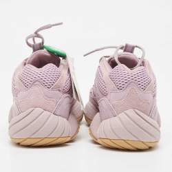 Pre Owned Yeezy x Adidas Purple Suede and Mesh 500 Soft Vision Sneakers Size 40 2/3