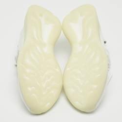 Pre Owned Yeezy x Adidas White Knit Fabric Boost 380 Calcite Glow Sneakers Size 42