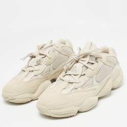 Pre Owned Yeezy x Adidas Cream Mesh and Suede 500 Blush Sneakers Size 42 2/3