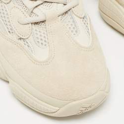 Pre Owned Yeezy x Adidas Cream Mesh and Suede 500 Blush Sneakers Size 42 2/3