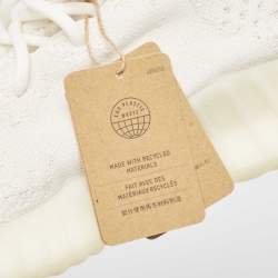 Pre Owned Yeezy X Adidas Off White Knit Fabric Boost 350 V2 Bone Sneakers Size 46 2/3