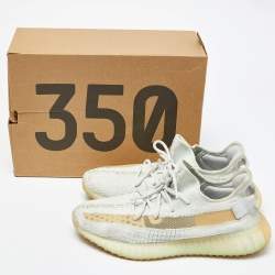 Yeezy x Adidas Light Green Knit Fabric Boost 350 V2 Hyperspace Sneakers Size 44