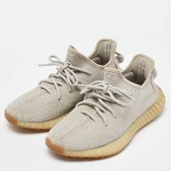 Yeezy x Adidas Grey Knit Fabric Boost 350 V2 Sesame Sneakers Size 41 1/3