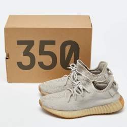 Yeezy x Adidas Grey Knit Fabric Boost 350 V2 Sesame Sneakers Size 41 1/3