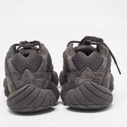 Pre Owned Yeezy x Adidas Black Suede and Mesh 500 Utility Black Sneakers Size 37 1/3