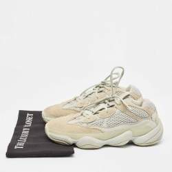 Yeezy x Adidas Mint Green Mesh and Suede Yeezy 500 Salt Sneakers Size 39 1/3