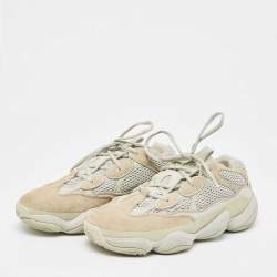 Yeezy x Adidas Mint Green Mesh and Suede Yeezy 500 Salt Sneakers Size 39 1/3