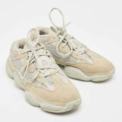 Yeezy x Adidas Mint Green Mesh and Suede Yeezy 500 Salt Sneakers Size 39 1/3
