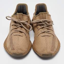 Yeezy x Adidas Brown Knit Fabric Boost 350 V2 Earth Sneakers Size 44