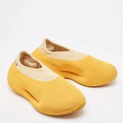 Yeezy x Adidas Yellow Knit Fabric  Low Top Sneakers Size 38.5