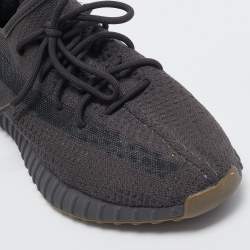 Pre Owned Yeexy x Adiddas Grey Knit Fabric Boost 350 V2 Sneakers Size 46 2/3