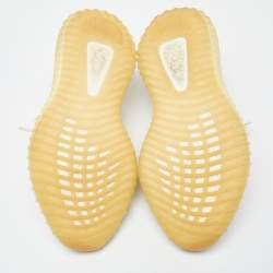 Pre Owned Yeezy x Adidas Cream Knit Fabric Boost 350 V2 Cream Sneakers Size 42 2/3