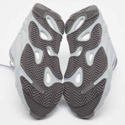 Pre Owned Yeezy x Adidas Blue Canvas and Suede Boost 700 V2 Hospital Blue Sneakers Size 45 1/3