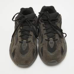 Yeezy x Adidas Black/Grey Suede And Canvas Boost 700 V2 Vanta Sneakers Size 42 2/3