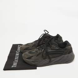Yeezy x Adidas Black/Grey Suede And Canvas Boost 700 V2 Vanta Sneakers Size 42 2/3