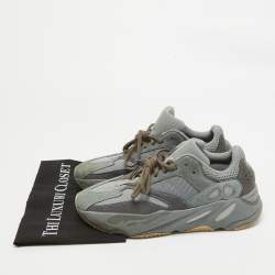 Yeezy x Adidas Blue/Grey Suede and Mesh Boost 700 Teal Blue Sneakers Size 44