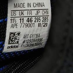 Pre Owned Yeezy x Adidas Navy Blue/Black Knit Fabric Boost 350 V2 Sneakers Size 46