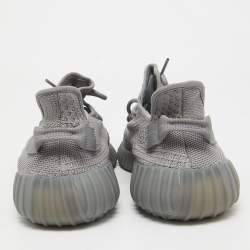 Yeezy x Adidas Grey Knit Fabric Boost 350 V2 Grey Sneakers Size 46