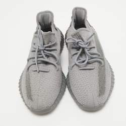 Yeezy x Adidas Grey Knit Fabric Boost 350 V2 Grey Sneakers Size 46