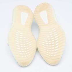 Pre Owned Yeezy x Adidas White/Grey Knit Fabric Boost 350 V2 Static (Non Reflective) Sneakers Size 46