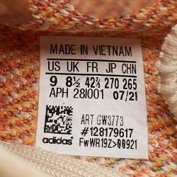Pre Owned Yeezy x Adidas Multicolor Knit Fabric Boost 350 V2 MX Oat Sneakers Size 42 2/3