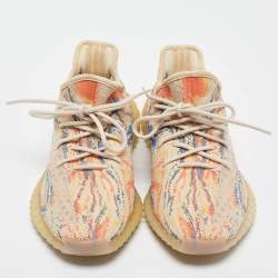 Pre Owned Yeezy x Adidas Multicolor Knit Fabric Boost 350 V2 MX Oat Sneakers Size 42 2/3