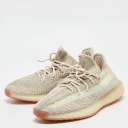 Yeezy x Adidas Pale Green Knit Fabric Boost 350 V2 Citrin (Non Reflective) Sneakers Size 46