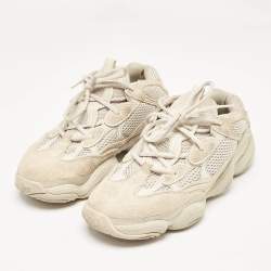 Yeezy x Adidas Grey Mesh and Suede Yeezy 500 Lace Up Sneakers 41 1/3
