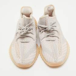 Yeezy x Adidas Pink Knit Fabric Boost 350 V2 Synth (Non Reflective) Sneakers Size 46