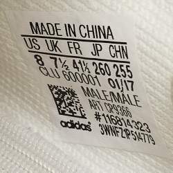 Pre Owned Yeezy x Adidas White Knit Fabric Boost 350 V2 Cream Sneakers Size 41 1/3