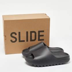 Yeezy x Adidas Black Rubber Slide Sandals 42