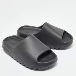 Yeezy x Adidas Black Rubber Slide Sandals 42