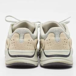 Pre Owned Yeezy x Adidas Light Green Suede and Mesh Boost 700 Salt Sneakers 43 1/3