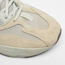 Pre Owned Yeezy x Adidas Light Green Suede and Mesh Boost 700 Salt Sneakers 43 1/3