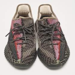 Pre Owned Yeezy x Adidas Black Knit Fabric Boost 350 V2 Yecheil Reflective Sneakers 43 1/3
