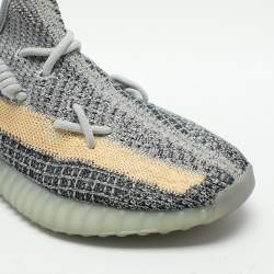 Yeezy x Adidas Multicolor Knit Fabric Boost 350 V2 'Ash Blue' Low Top Sneakers Size 40 2/3