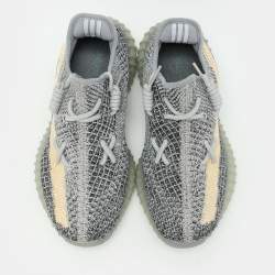 Yeezy x Adidas Multicolor Knit Fabric Boost 350 V2 'Ash Blue' Low Top Sneakers Size 40 2/3
