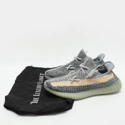 Yeezy x Adidas Multicolor Knit Fabric Boost 350 V2 'Ash Blue' Low Top Sneakers Size 40 2/3