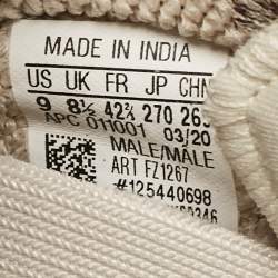 Pre Owned Yeezy x Adidas Brown Knit Fabric Boost 350 V2 Low Top Sneakers Size 42 2/3