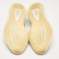 Pre Owned Yeezy x Adidas Brown Knit Fabric Boost 350 V2 Low Top Sneakers Size 42 2/3