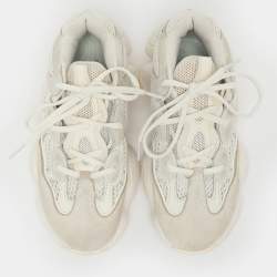 Yeezy x Adidas Cream Mesh and Suede Yeezy 500 'Bone White' Low Top Sneakers Size 36