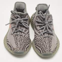 Yeezy x Adidas Grey Knit Fabric Boost 350 V2 Beluga Sneakers Size 37 1/3