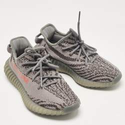 Yeezy x Adidas Grey Knit Fabric Boost 350 V2 Beluga Sneakers Size 37 1/3