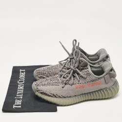 Yeezy x Adidas Grey Knit Fabric Boost 350 V2 Beluga Sneakers Size 37 1/3