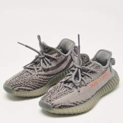 Yeezy x Adidas Grey Knit Fabric Boost 350 V2 Beluga Sneakers Size 37 1/3